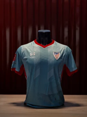Maillot Moghreb Atlético Tétouan rouge et bleu clair