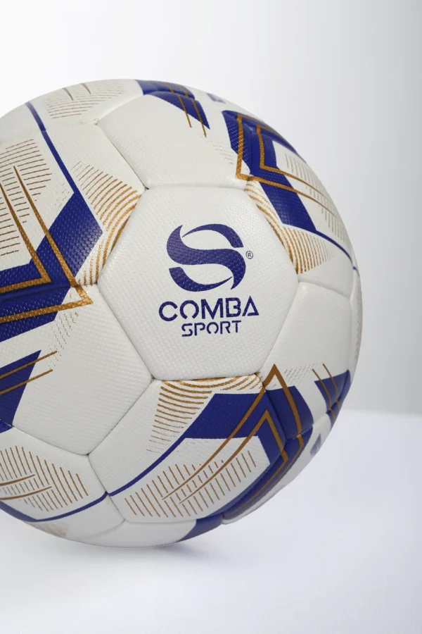 Ballon de Football Professionnel Comba Sport – Édition Blanc, Bleu & Or