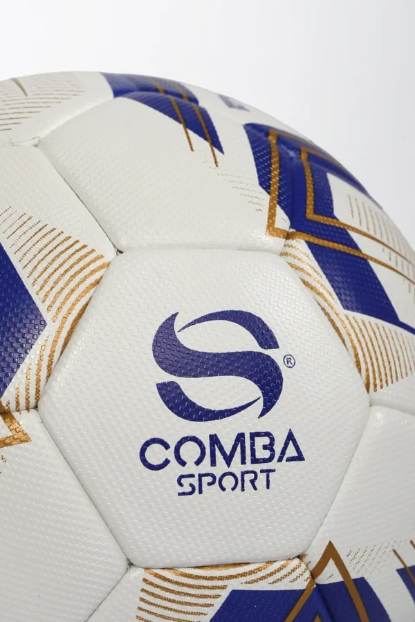 Ballon de Football Professionnel Comba Sport – Édition Blanc, Bleu & Or