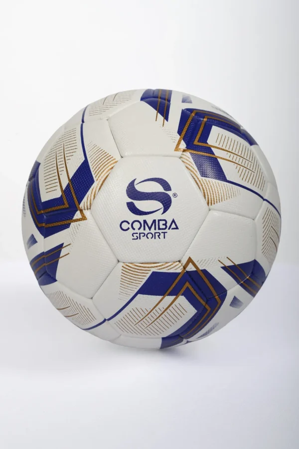 Ballon de Football Professionnel Comba Sport – Édition Blanc, Bleu & Or