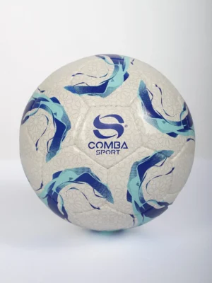 Ballon de Football Officiel Comba Sport – Blanc, Bleu & Turquoise