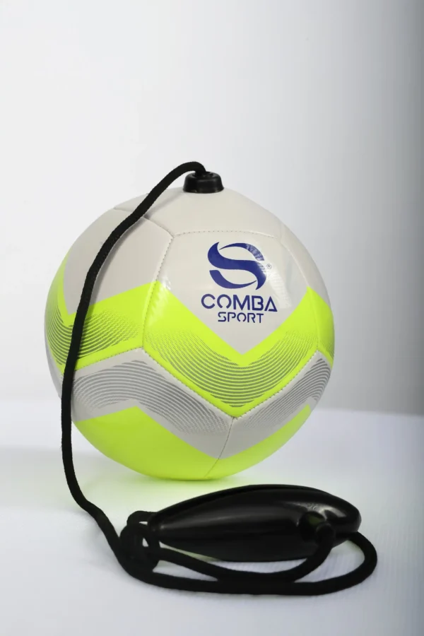 Ballon d'Entraînement Technique Comba Sport – Blanc, Vert Lime & Gris