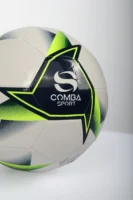 Ballon de Football Comba Sport Training – Blanc, Noir & Vert Lime (Taille 4)