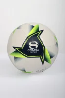 Ballon de Football Comba Sport Training – Blanc, Noir & Vert Lime (Taille 4)