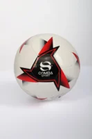 Ballon de Football Comba Sport Training – Blanc, Noir & Rouge (Taille 3)