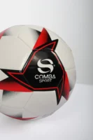 Ballon de Football Comba Sport Training – Blanc, Noir & Rouge (Taille 3)