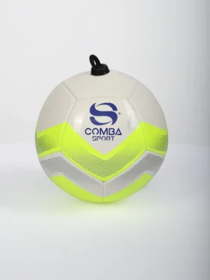 Ballon d'Entraînement Technique Comba Sport – Blanc, Vert Lime & Gris
