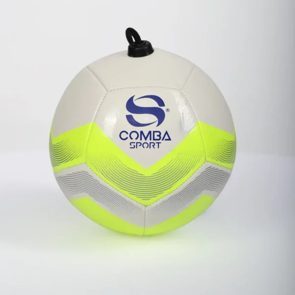 Ballon d'Entraînement Technique Comba Sport – Blanc, Vert Lime & Gris