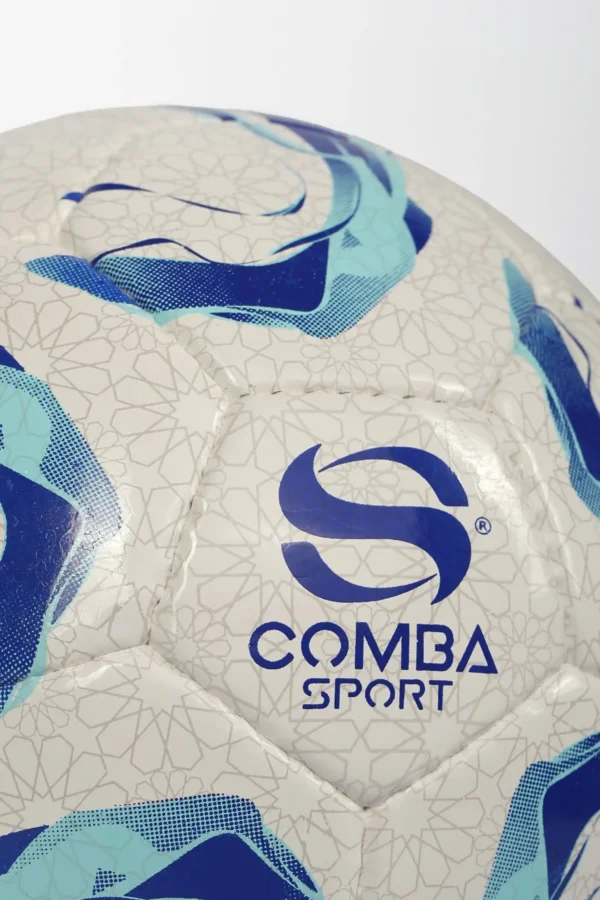 Ballon de Football Officiel Comba Sport – Blanc, Bleu & Turquoise