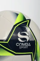 Ballon de Football Comba Sport Training – Blanc, Noir & Vert Lime (Taille 4)