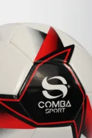 Ballon de Football Comba Sport Training – Blanc, Noir & Rouge (Taille 3)